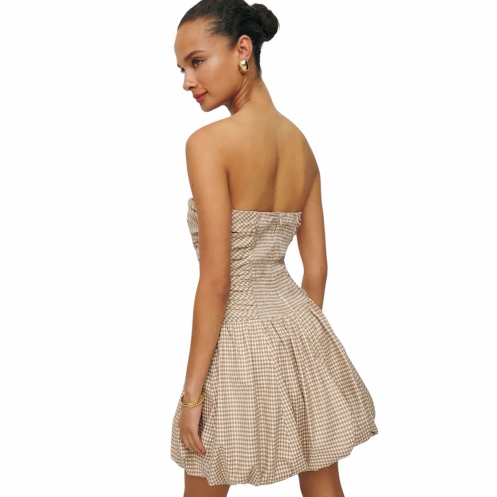 Reformation Clea Strapless Dress Size 12 (size tag cut off) - Picture 2 of 7